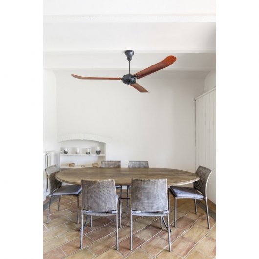 Faro Aoba Ventilador de Techo con Mando 88W Negro