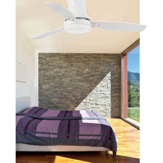 Faro Tonsay Ventilador de Techo con Luz y Mando 46W Blanco