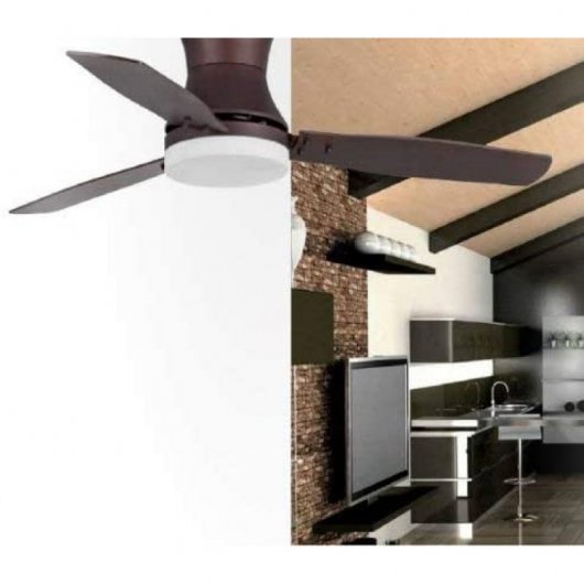 Faro Tonsay Ventilador de Techo con Luz y Mando 46W Marrón