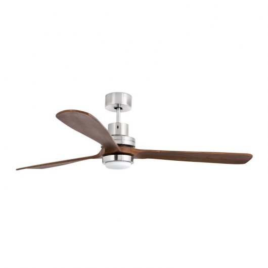 Faro Lantau Ventilador de techo con Luz LED y Mando 49W Níquel Mate