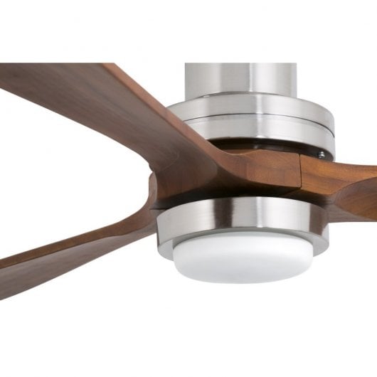 Faro Lantau Ventilador de techo con Luz LED y Mando 49W Níquel Mate