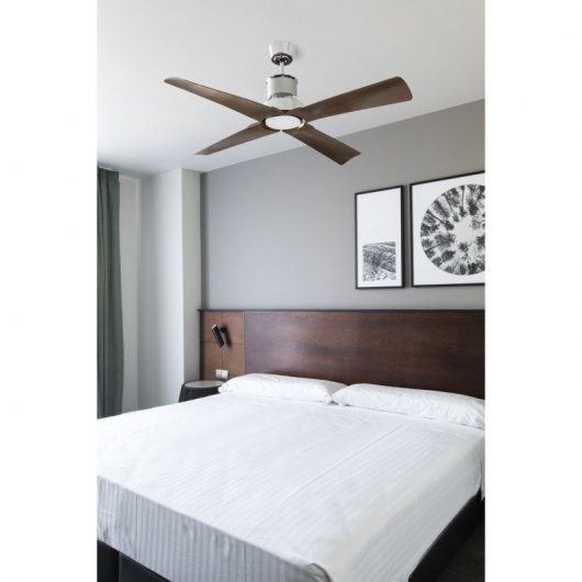 Faro Winche Ventilador de Techo con Mando 31W Cromo