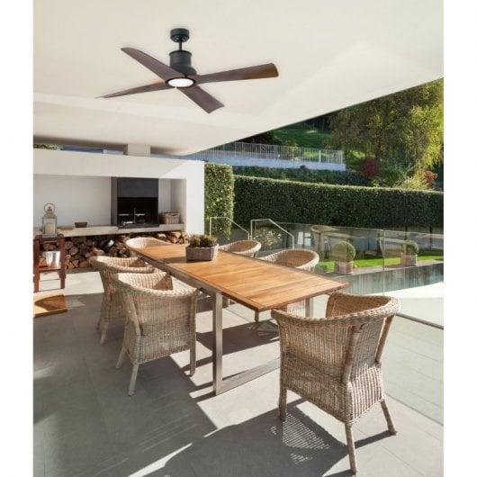 Faro Winche Ventilador de Techo con Mando 31W Cromo