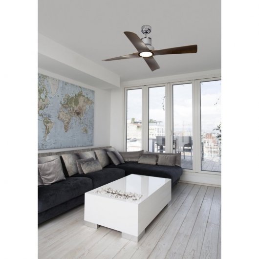 Faro Winche Ventilador de Techo con Mando 31W Cromo