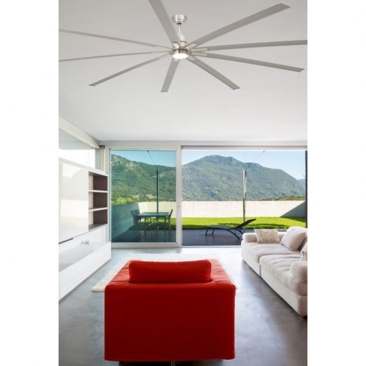 Faro Manhattan Ventoinha de Teto com Luz LED e Comando 56W Níquel Mate