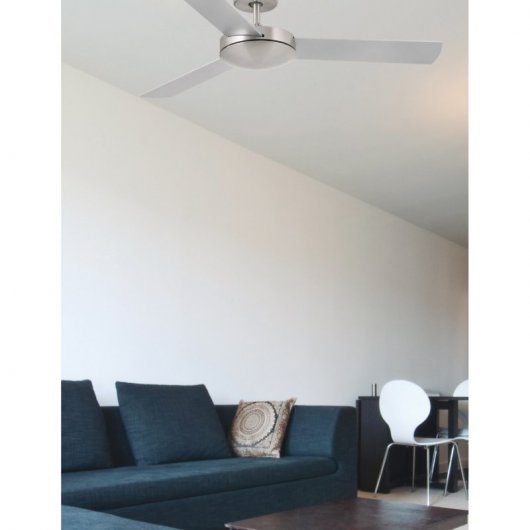 Faro Mini Mallorca Ventilador de Techo con Mando Aspas Reversibles 41W Níquel
