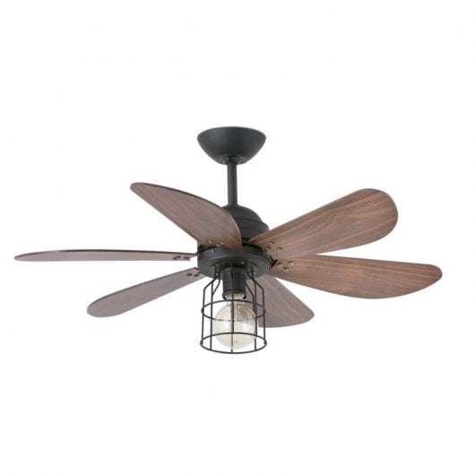 Ventilateur de plafond Faro Chicago avec lumière et télécommande 49 W Noir