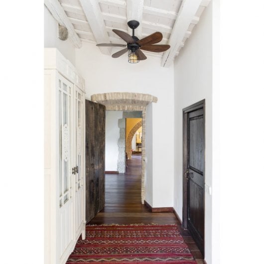 Ventilateur de plafond Faro Chicago avec lumière et télécommande 49 W Noir