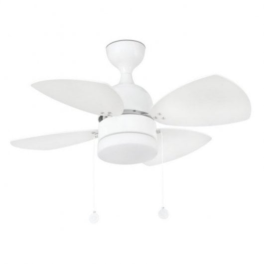 Faro Mediterráneo Ventilador de Techo con Luz Aspas Reversibles 46W Blanco/Arce