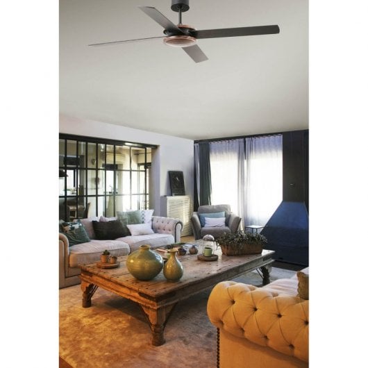 Ventilateur de plafond Faro Pole avec télécommande 34 W Marron