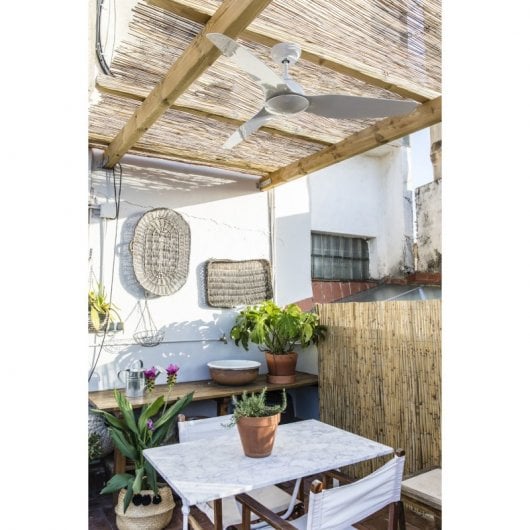 Faro Sioux Ventilador de Techo con Mando 38W Blanco