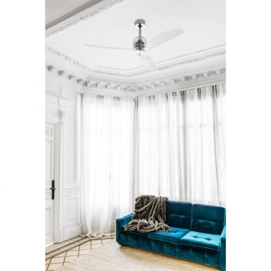 Faro Just Fan Ventilateur de Plafond avec Commande 32W Chrome