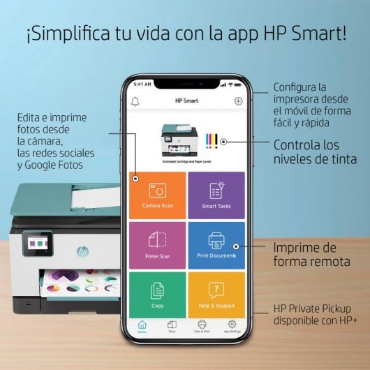 HP OfficeJet Pro 9025e Multifunción WiFi Negra + 6 Meses de Impresión Instant Ink con HP+