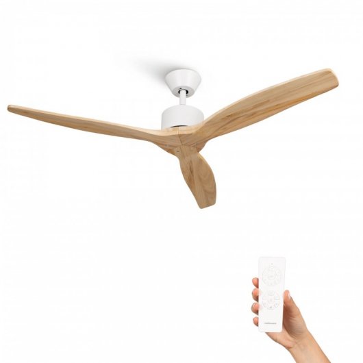 Mellerware Brizy Ventilador de Techo con Mando 45W Madera Clara