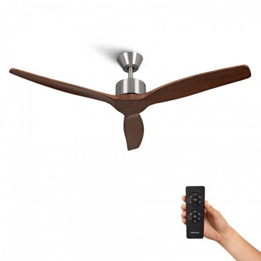 Mellerware Brizy Ventilador de Techo con Mando 45W Madera Oscura