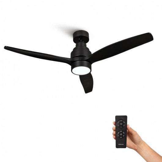 Mellerware Brizy Bright Ventilador de Techo con Luz y Mando 45W Negro