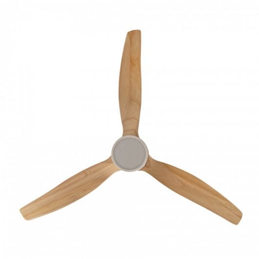 Mellerware Brizy Bright Ventilador de Techo con Luz y Mando 45W Madera Clara