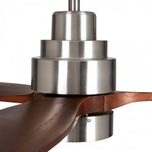 Mellerware Brizy Bright Ventilador de Techo con Luz y Mando 45W Madera Oscura