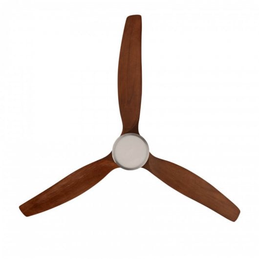 Mellerware Brizy Bright Ventilador de Techo con Luz y Mando 45W Madera Oscura