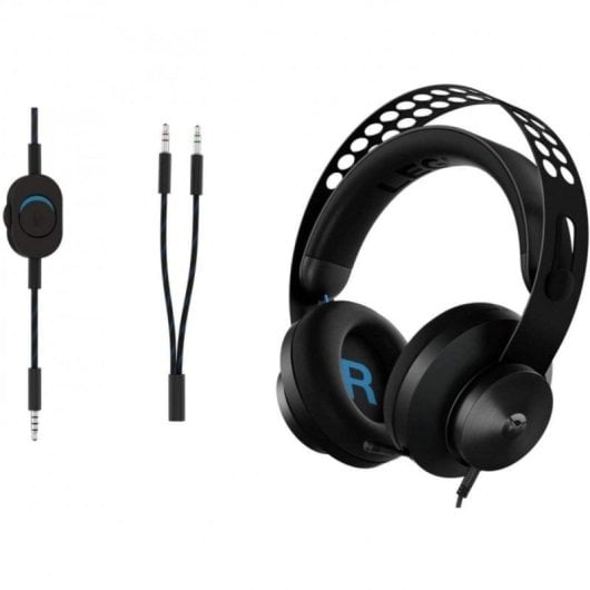 Auriculares Lenovo Legion H300 com fio Jack 3,5 mm Gaming com Cancelamento de Ruído Preto