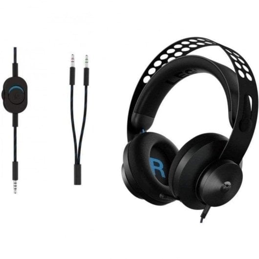Auriculares Lenovo Legion H300 com fio Jack 3,5 mm Gaming Cancelamento de Ruído Preto
