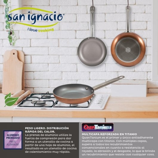 San Ignacio Toledo Batería de Cocina 8 Piezas + Optimum Plus Set de 3 Sartenes