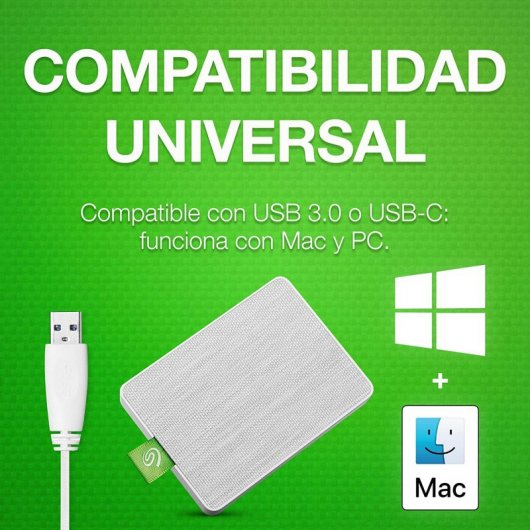 Seagate Ultra Touch 2.5" SSD 500GB USB-C Blanco