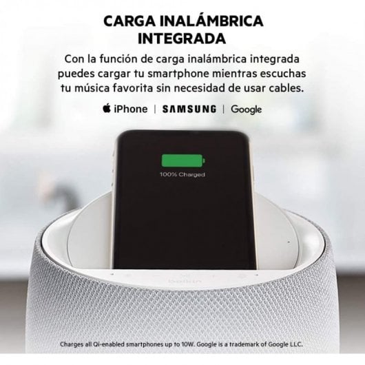Belkin SoundForm Altavoz inteligente HiFi con Cargador Inalámbrico Negro