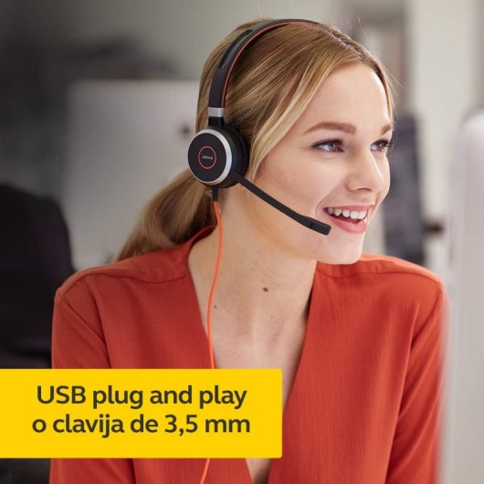 Jabra Evolve 40 MS Auriculares USB-C Negros