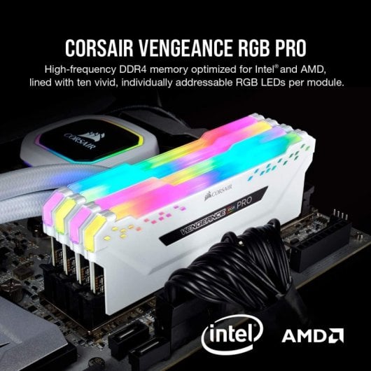 Corsair Vengeance RGB Pro DDR4 3200 MHz PC4-25600 32 GB 2x16 GB CL16 Bianco