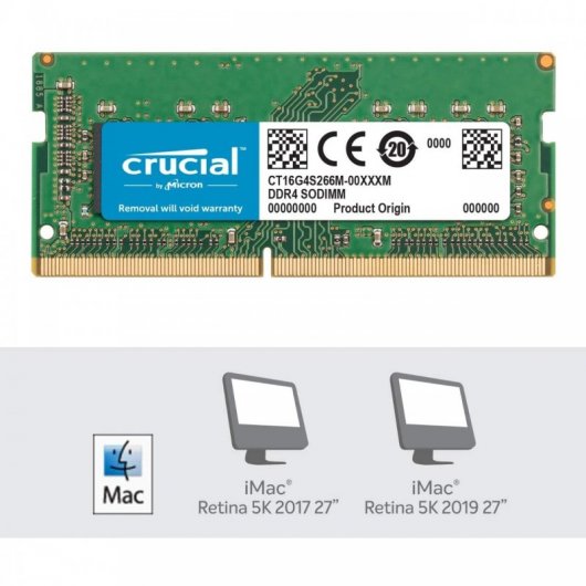 Crucial CT16G4S266M module de mémoire 16 Go 1 x 16 Go DDR4 2666 MHz