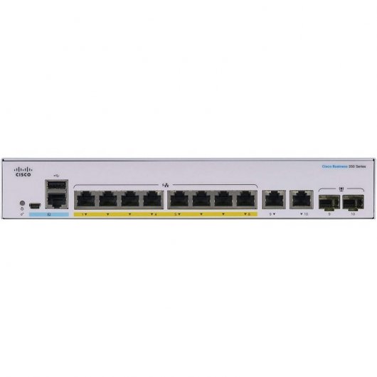 Cisco CBS350-8P Switch 8 Puertos Gigabit + 2 SFP