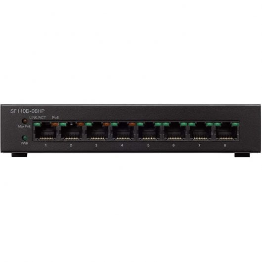 Cisco SF110D-08HP Switch 4 Portas RJ45 10/100 + 4 Portas RJ45 10/100 PoE