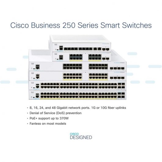 Cisco CBS250-24T-4X Switch 24 Puertos Gigabit + 4 SFP+