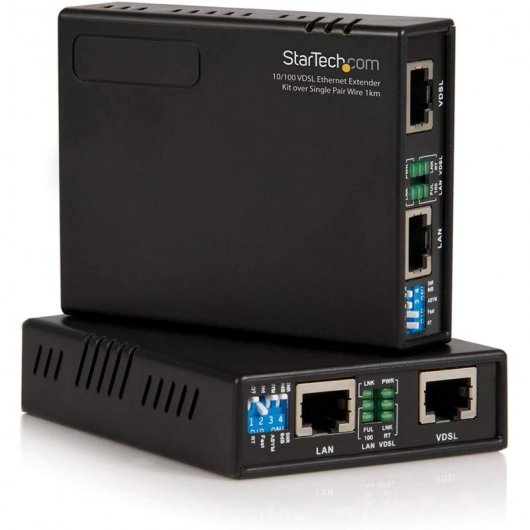StarTech 110VDSLEXTEU Kit Extensor Ethernet 10/100 VDSL2 Negro