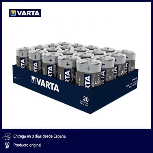 Varta Power On Demand 1 Pack de 20 Piles Alcalines C/LR14 1,5V