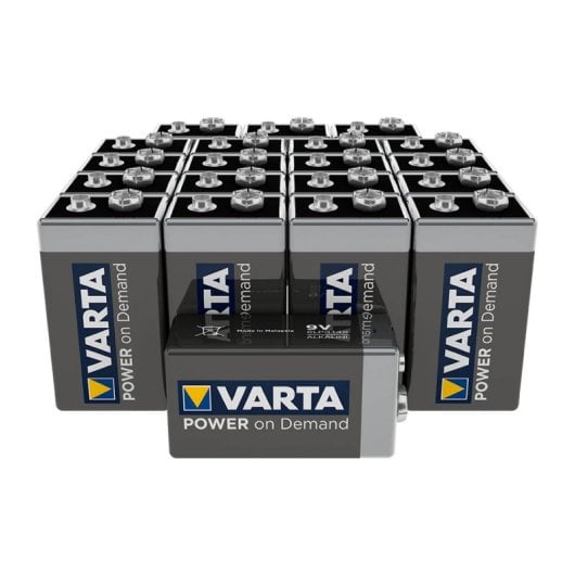 Varta Power On Demand Pack de 10 Piles 9V / 6LR61 / 640 mAh