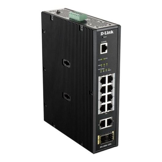 Switch D-Link DIS-200G-12PS 10 Gigabit 2 SFP 8 PoE+ Gestionnaire L2 industriel