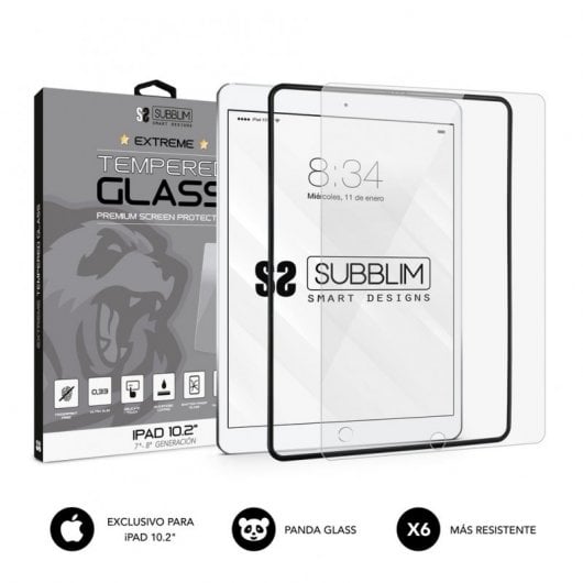 Protecteur en verre trempé Subblim Extreme pour iPad 10,2" 7e/8e génération