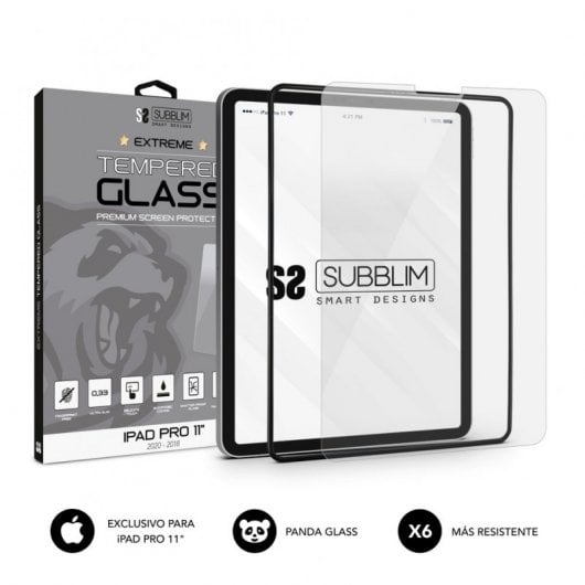 Subblim Extreme Protector Cristal Templado para iPad Pro 11" 2020/2018