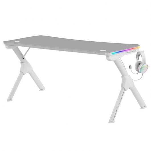 Tavolo da gioco Mars Gaming MGDXL RGB 160x60 cm Bianco