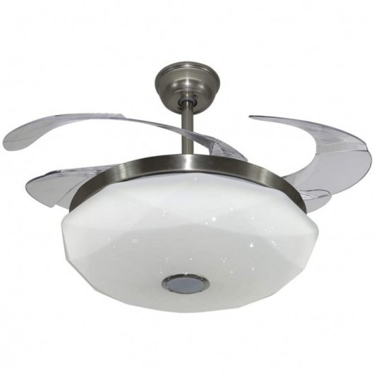 Fabrilamp Jazz Ventilador de Techo con Luz y Mando 25W Blanco