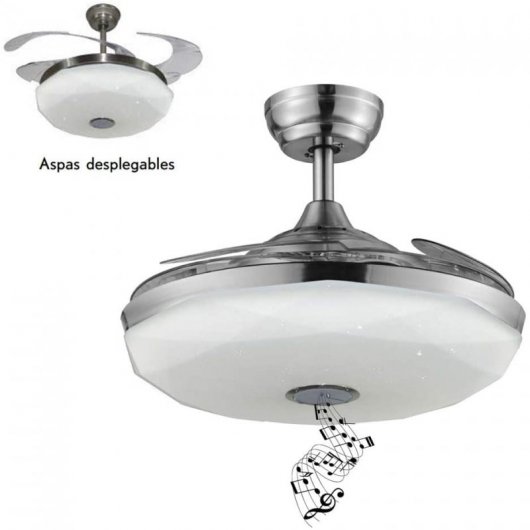 Fabrilamp Jazz Ventilador de Techo con Luz y Mando 25W Blanco