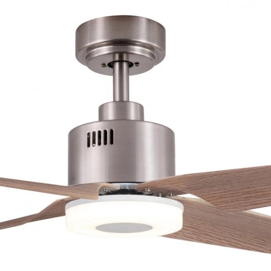 Sulion Nerhea Ventilador de Techo con Luz y Mando 38W Níquel
