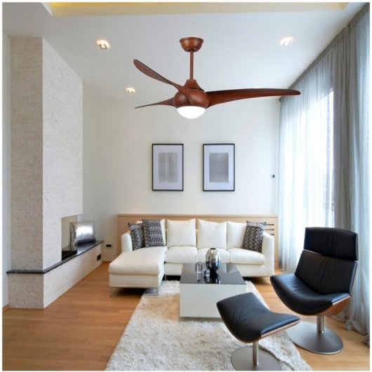 Sulion Galileo Ventilador de Techo con Luz y Mando 68W Marrón