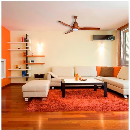 Sulion Maverick Ventilador de Techo con Luz y Mando 26W Madera