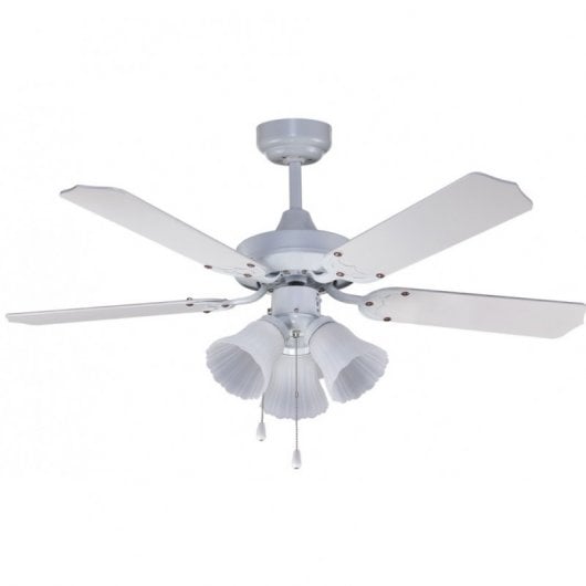 Fabrilamp Garbín Ventilador de Techo con Luz 52W Blanco