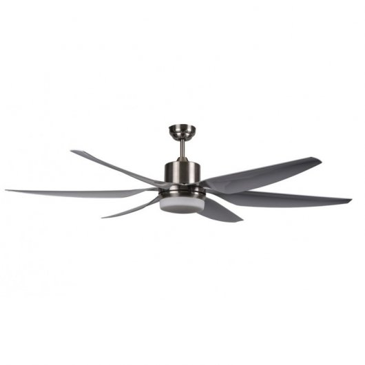 Fabrilamp Levante Ventilador de Techo con Luz LED y Mando 38W Níquel