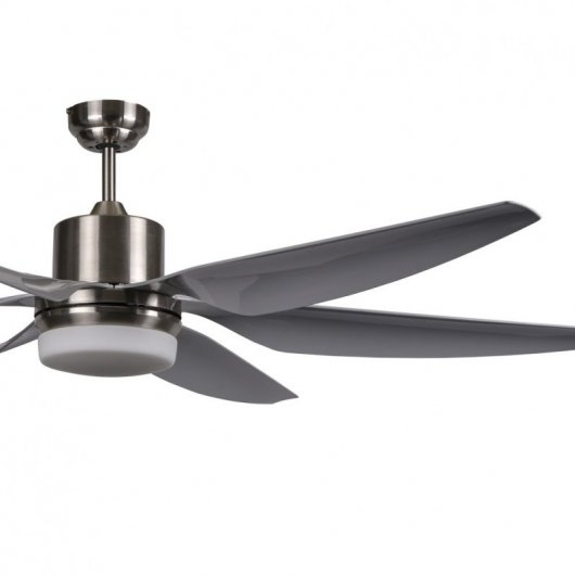Fabrilamp Levante Ventilador de Techo con Luz LED y Mando 38W Níquel