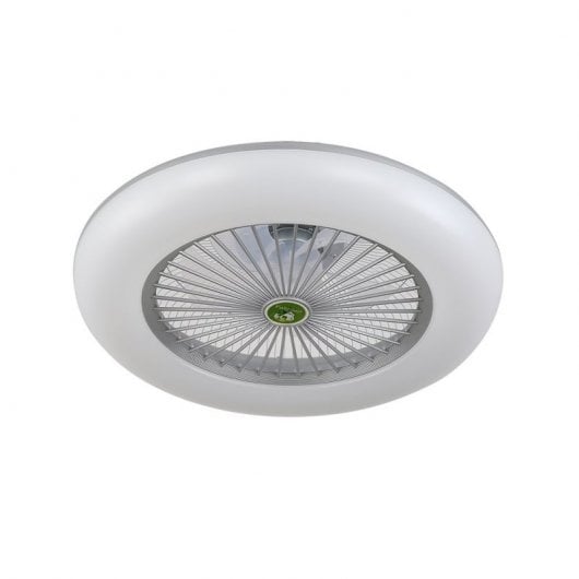 Fabrilamp Raki Ventilador de Techo con Luz LED y Mando 30W Plata